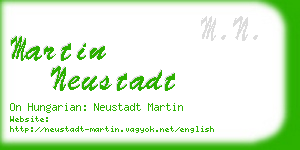 martin neustadt business card